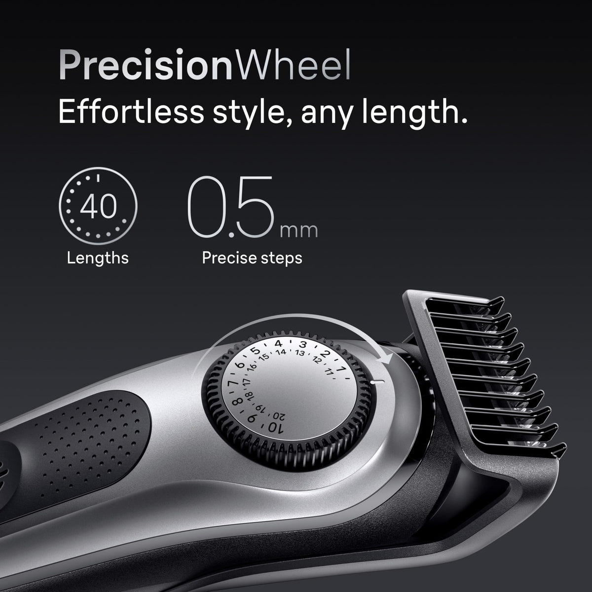 Braun All-in-One Style Kit 7410 Precision Wheel close-up