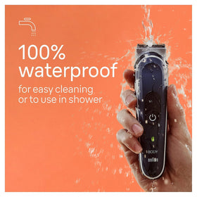 Braun Body Groomer Series 5 5360 in use during shower grooming