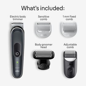 Braun Body Groomer Series 5 5360 in waterproof setting with water droplets