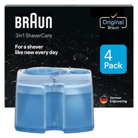 Braun Clean & Renew Refill Cartridges CCR pack of 4 front view