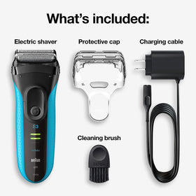 Braun Electric Series 3 Razor with precision trimmer attached