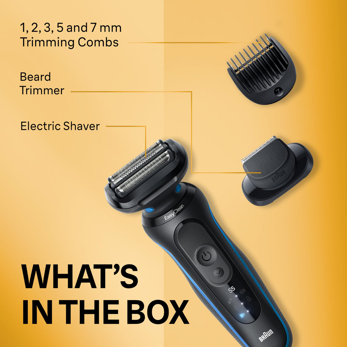 Braun Series 5 5120s electric shaver close-up of flexible blades