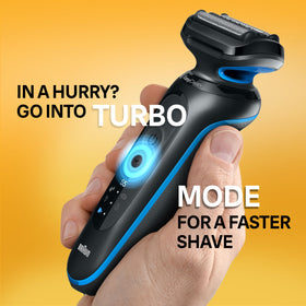 Braun Series 5 5120s electric shaver with cleaning brush and attachments