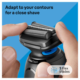 Braun Series 5 5150cs electric shaver in a lifestyle setting