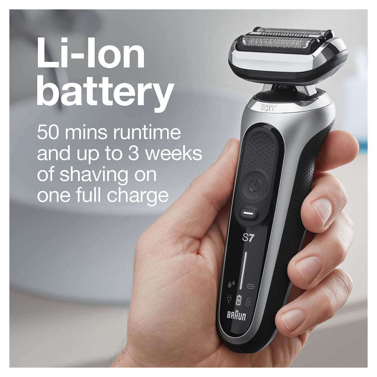 Braun Series 7 7071cc Flex Electric Razor side view