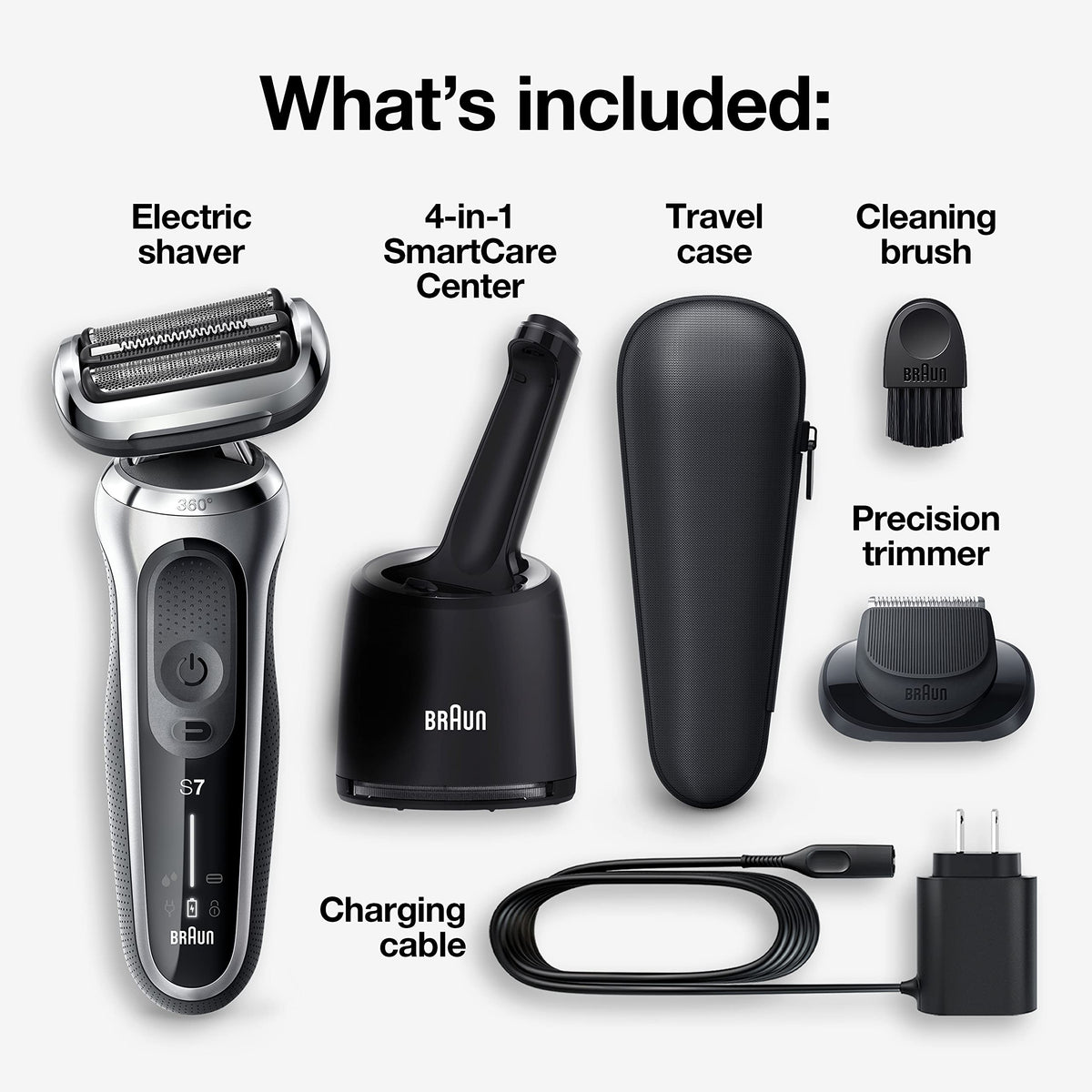 Braun Series 7 7071cc Flex Electric Razor with SmartCare Centre