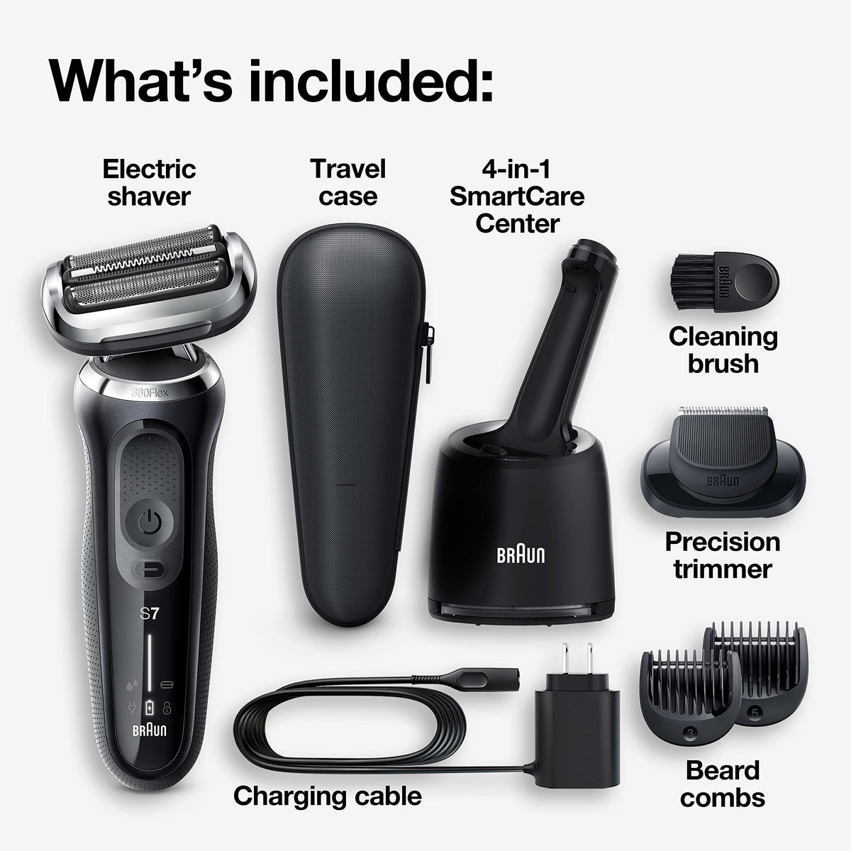 Braun Series 7 7075cc Electric Razor with SmartCare Centre