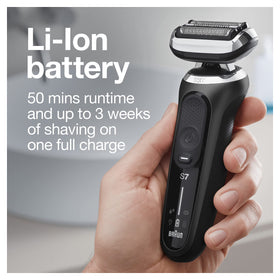 Braun Series 7 Electric Razor showing waterproof feature