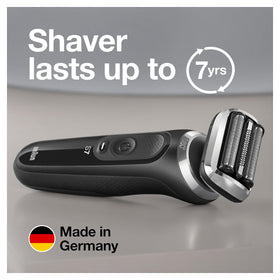 Braun Series 7 Electric Razor with SmartCare Centre in use