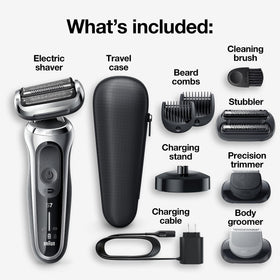 Braun Series 7 electric razor with trimmer attachments