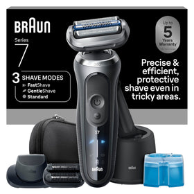 Braun Series 7 Electric Shaver front view in grey