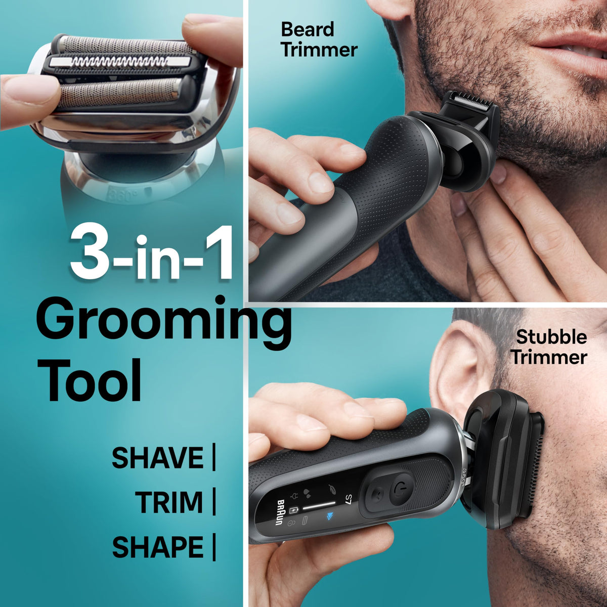 Braun Series 7 Electric Shaver with beard trimmer attachment