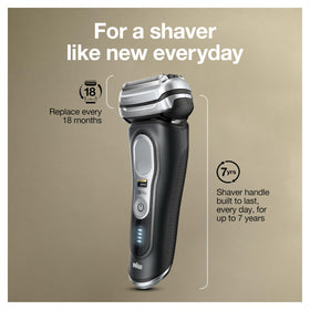 Braun Series 9 Pro 9460cc Electric Razor in use with foam