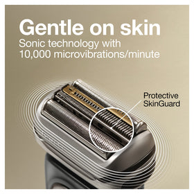Braun Series 9 Pro 9465cc electric razor displaying Smart Plug charger