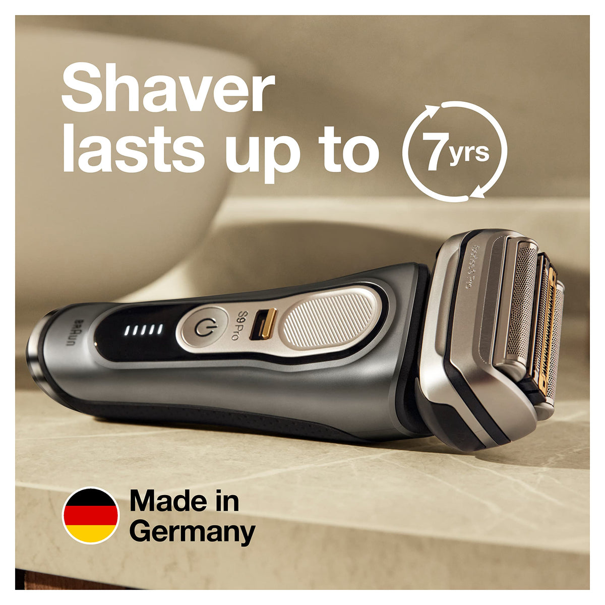 Braun Series 9 Pro 9465cc electric razor with Clean & Charge station