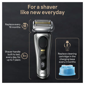 Braun Series 9 PRO+ Electric Razor accessories layout