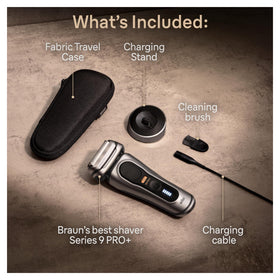 Braun Series 9 PRO+ Electric Razor with Precision ProTrimmer visible