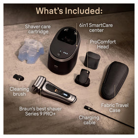 Braun Series 9 PRO Electric Shaver side view showcasing the Precision ProTrimmer