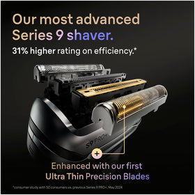Braun Series 9 Pro Shaver Head Replacement, Silver back view