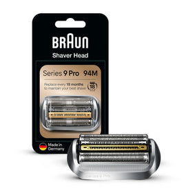 Braun Series 9 Pro Shaver Head Replacement, Silver front view