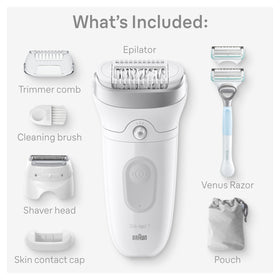 Braun Silk-épil 7 Epilator in use under shower