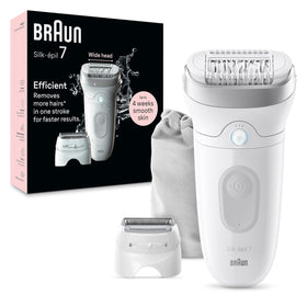 Braun Silk-épil 7 SE7-041 epilator front view with accessories