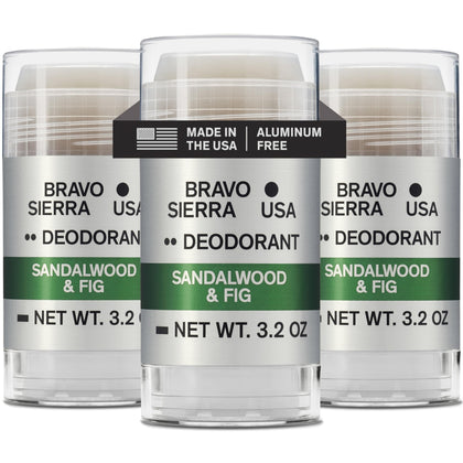 Bravo Sierra Aluminum-Free Men's Deodorant 3-Pack front view