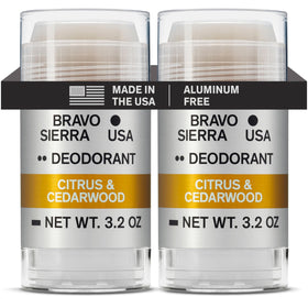 Bravo Sierra Men's Deodorant 2-Pack front view with Citrus & Cedarwood scent