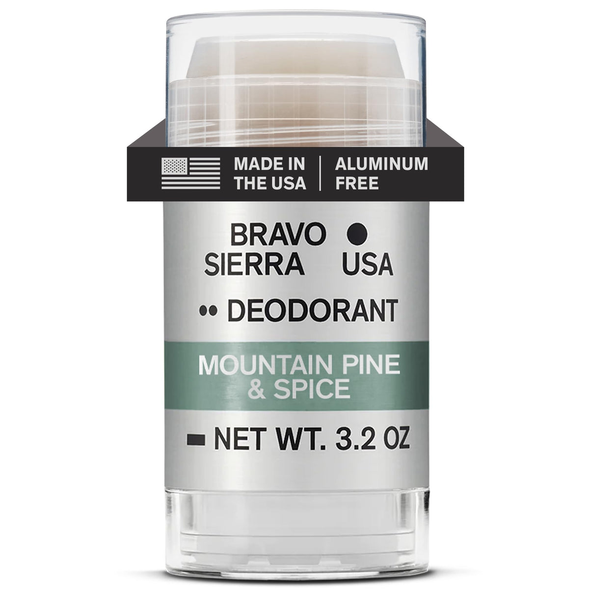 Bravo Sierra Men's Deodorant Mountain Pine & Spice front view