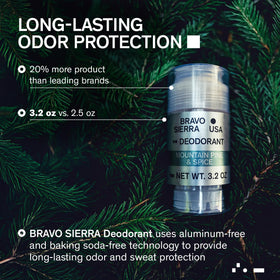 Bravo Sierra Men's Deodorant showing clear application stick
