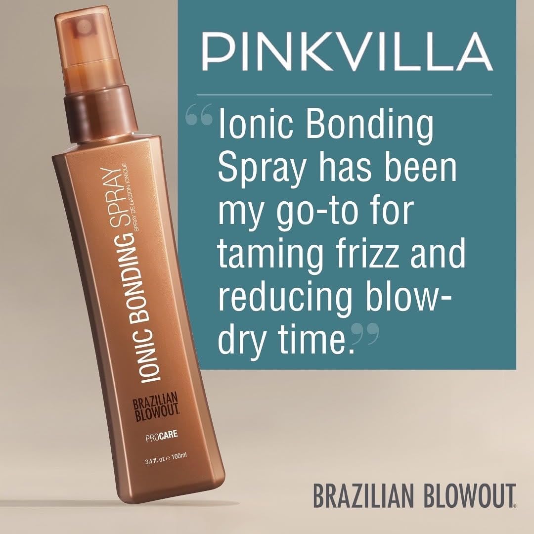 BRAZILIAN BLOWOUT Ionic Bonding Spray lifestyle scene on vanity