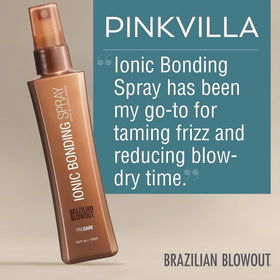 BRAZILIAN BLOWOUT Ionic Bonding Spray lifestyle scene on vanity