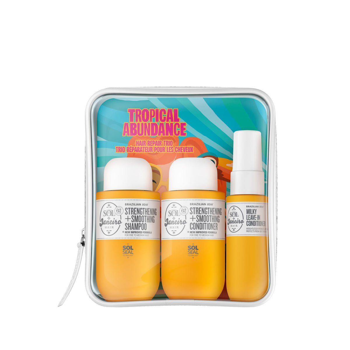Brazilian Joia Shampoo and Conditioner bottles side view