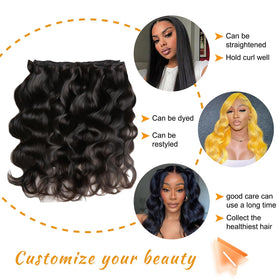 Brbeawor 14A Body Wave Bundles close-up of texture