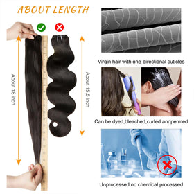 Brbeawor 14A Body Wave Bundles displayed with styling tools