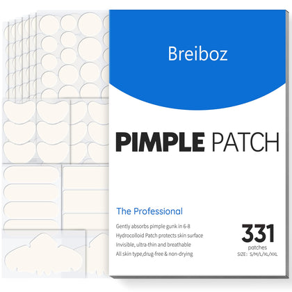 Breiboz Pimple Patches Variety Pack front view with assorted sizes