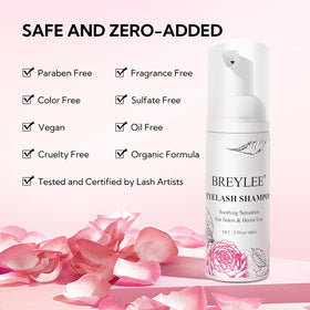 BREYLEE Eyelash Extension Cleanser Foam 60ml packaging details