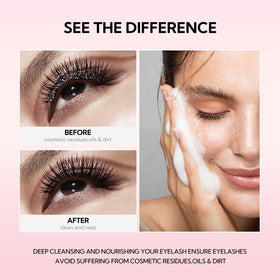 BREYLEE Eyelash Extension Cleanser Foam 60ml with cleansing brush