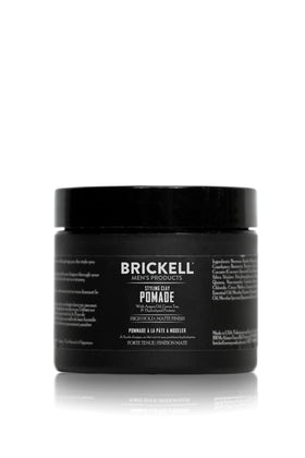 Brickell Men's Hair Styling Clay Pomade front view, 90g