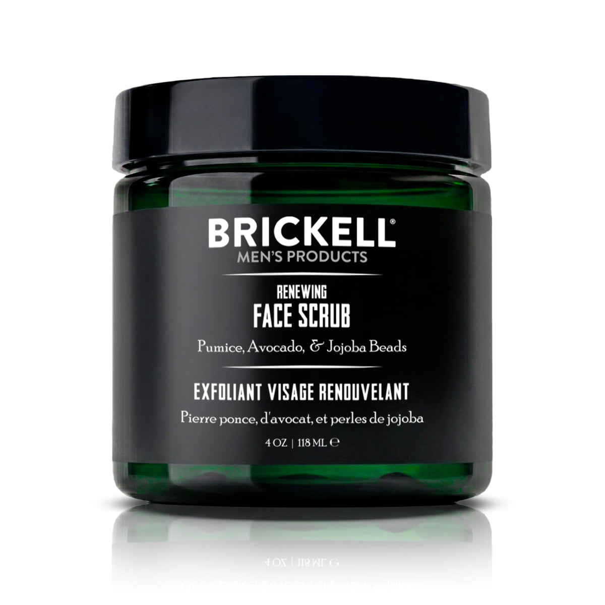 Brickell Men's Renewing Face Scrub 150g front view