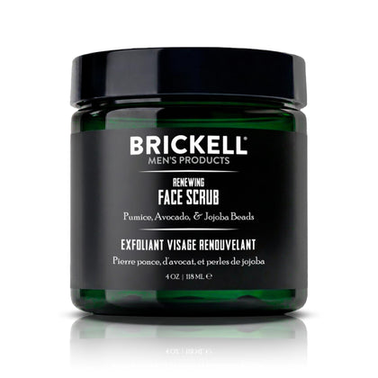 Brickell Men's Renewing Face Scrub 150g front view