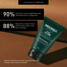 Brickell Men's Renewing Face Scrub 150g texture on hand