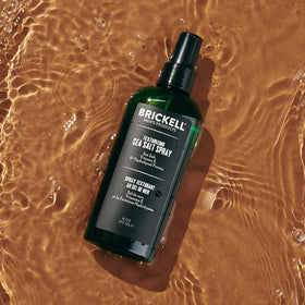 Brickell Men's Texturizing Sea Salt Spray in lifestyle setting