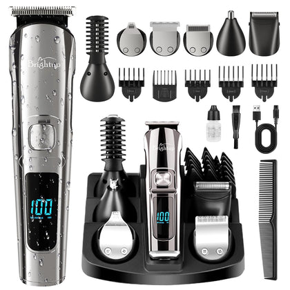 Brightup Beard Trimmer for Men all-in-one grooming kit front view
