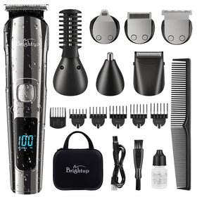Brightup Beard Trimmer Kit with travel case and accessories