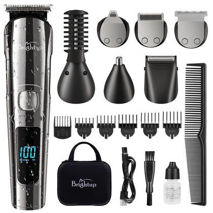 Brightup Beard Trimmer Kit with travel case and accessories