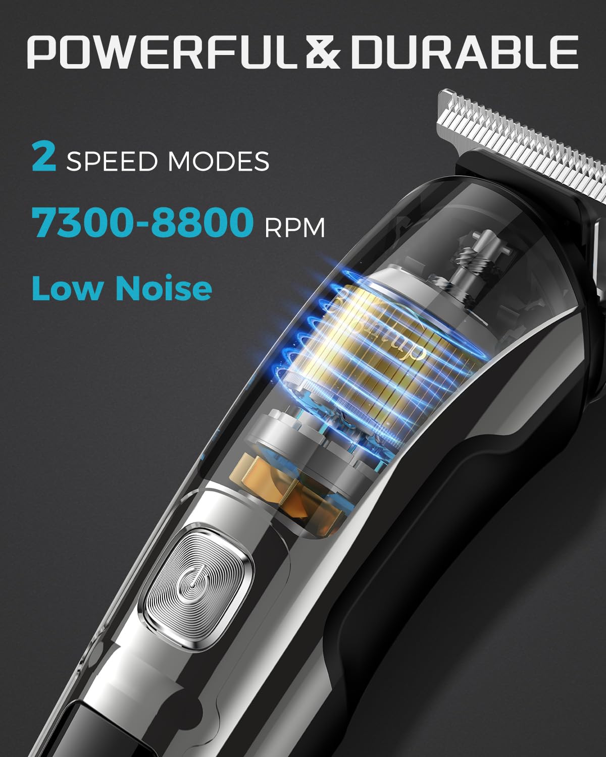 Brightup Beard Trimmer LED display close-up