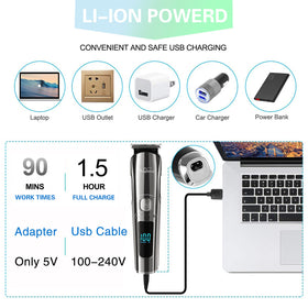 Brightup Beard Trimmer with cleaning brush and USB charger