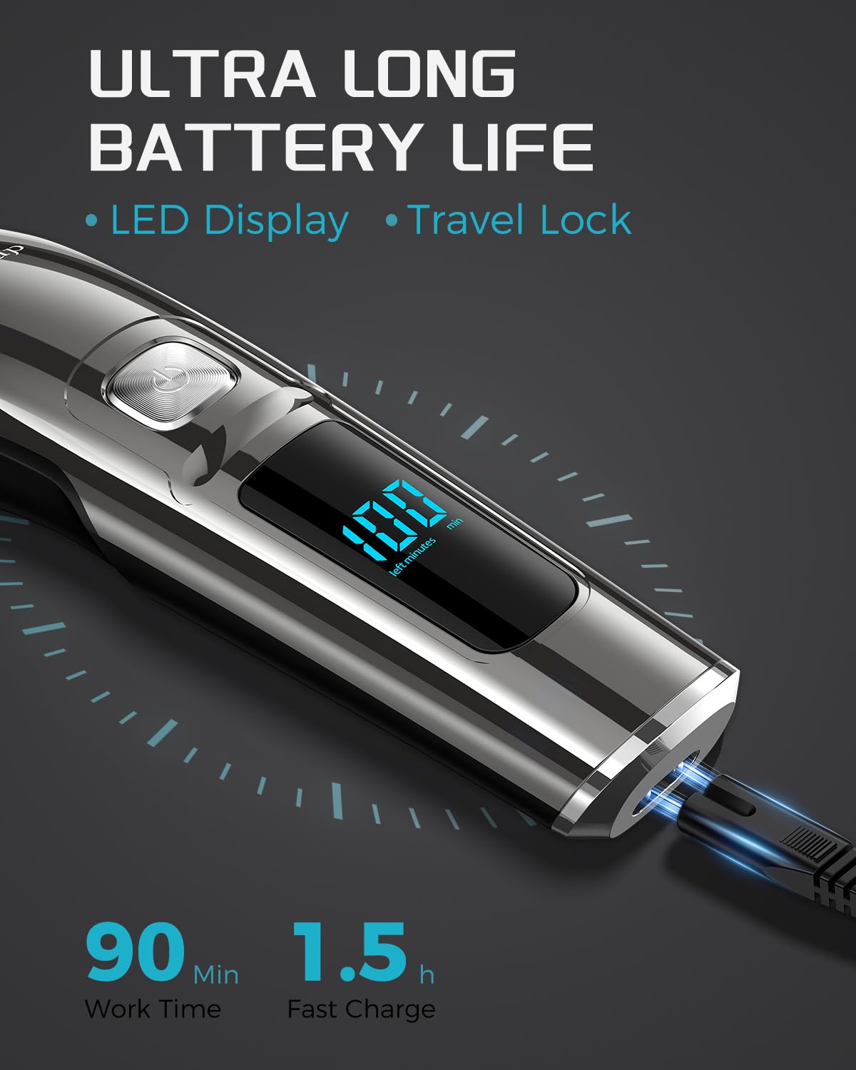 Brightup Beard Trimmer with USB charging cable