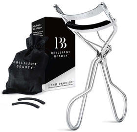 Brilliant Beauty Eyelash Curler with satin bag and refill pads